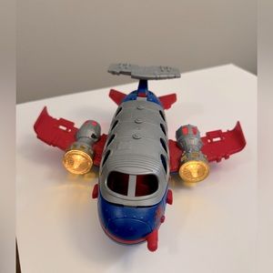 Fisher Price Imaginext Rescue City Deluxe Jumbo Jet 9" Lights  Sound TESTED 2013